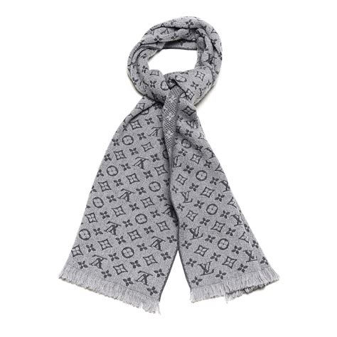 louis vuitton scarf mens|louis vuitton grey scarf.